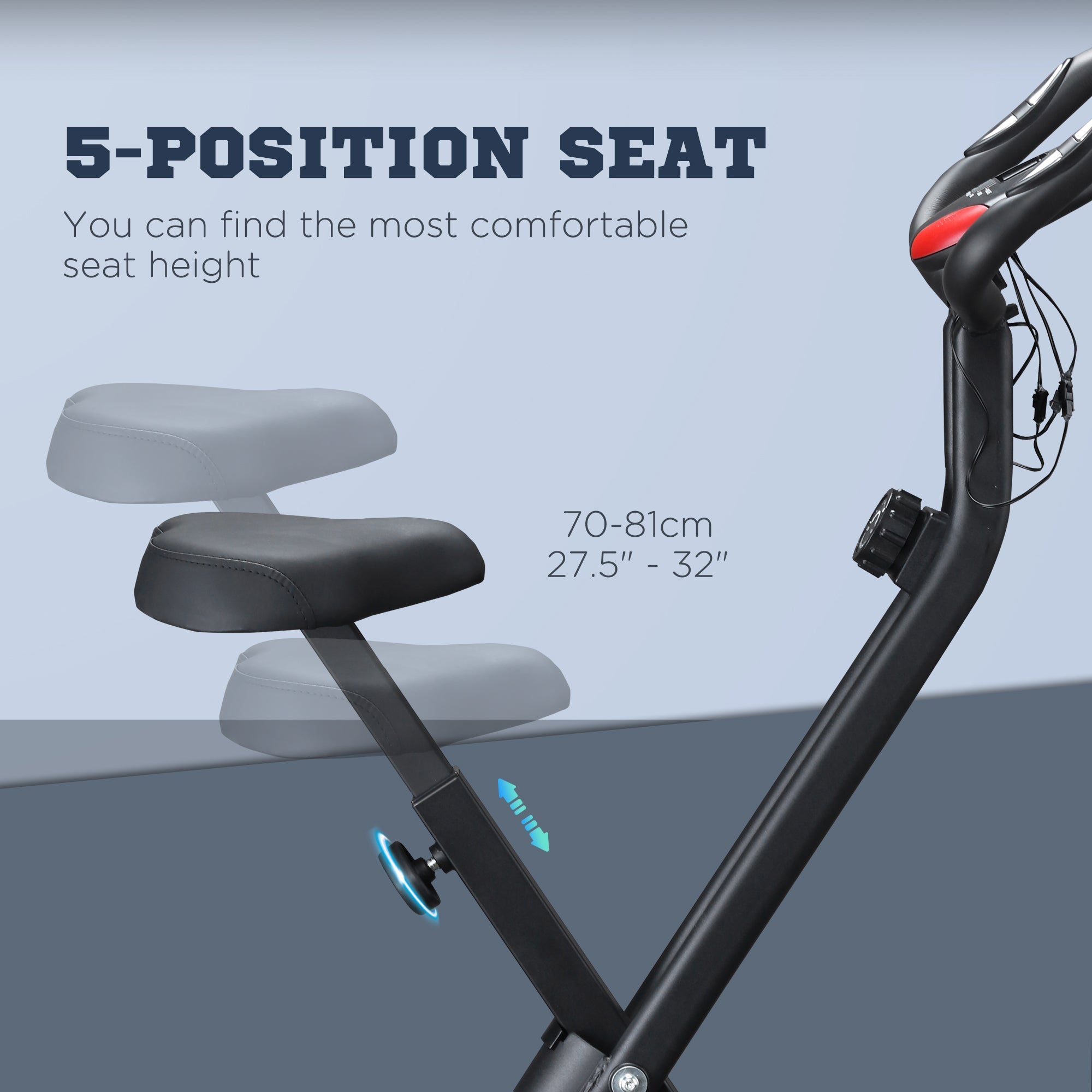 Soozier Folding X Bike Upright Exercise Bike 8-Level Resistance Stationary Fitness Cardio Workout Trainer LCD 