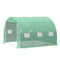 Outsunny 10' x 10' x 6.5' Walk-in Tunnel Greenhouse with High-Quality Transparent PE Cover, Zipper Doors, & Windows