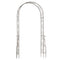 Outsunny 7.5ft Garden Metal Arch Outdoor Walkway Arbor for Decorative Climbing Vine Plants Patio Lawn, Black