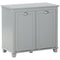 HOMCOM Bathroom Laundry Storage Cabinet: Tilt-out Hamper Organizer, Two-Compartment, Grey