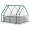 Outsunny Raised Garden Oasis: Outdoor Raised Garden Bed with Greenhouse Cover and Roll Up Door for Plant Growth, 50