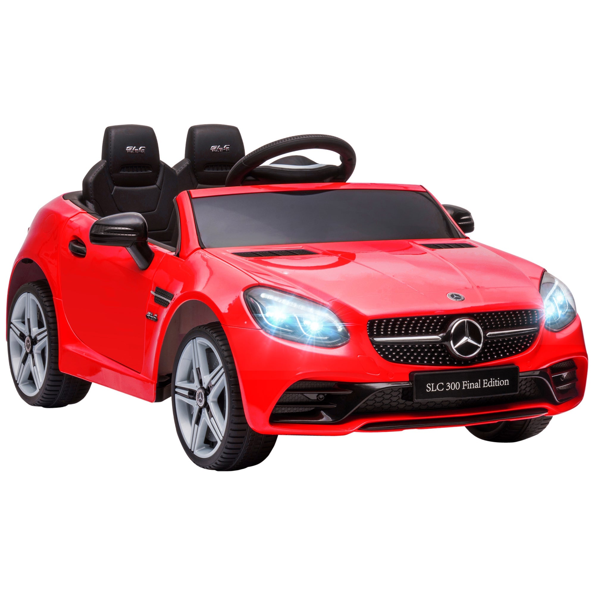 Aosom Kids Ride-On Car: 12V, Remote Control, Music, Lights, Suspension Wheels, 3-6 Years, Red 