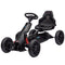 Aosom Adjustable Pedal Go Kart with Seat Shock Absorption Handbrake for Kids 3-8 Black