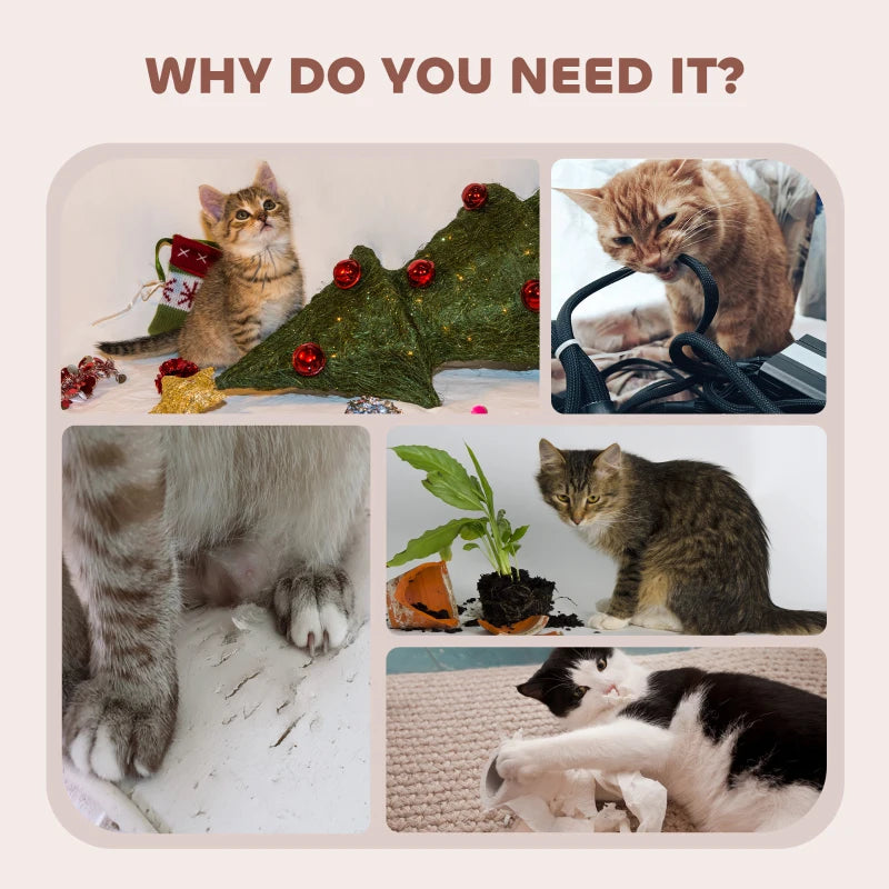 63 Inch Cat Tree with Sisal Scratching Posts, Condos, Plush Perches, Hammock, Ladder, Dangling Balls, Leopard Print