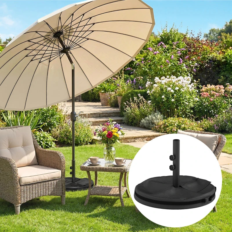 Patio Umbrella Base Portable Outdoor Umbrella Stand for Poles 1.4"/1.5"/1.9" Black