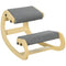 Ergonomic Kneeling Chair, Adjustable Rocking Wood Kneeling Stool, Desk Chair, Improve Posture, Grey