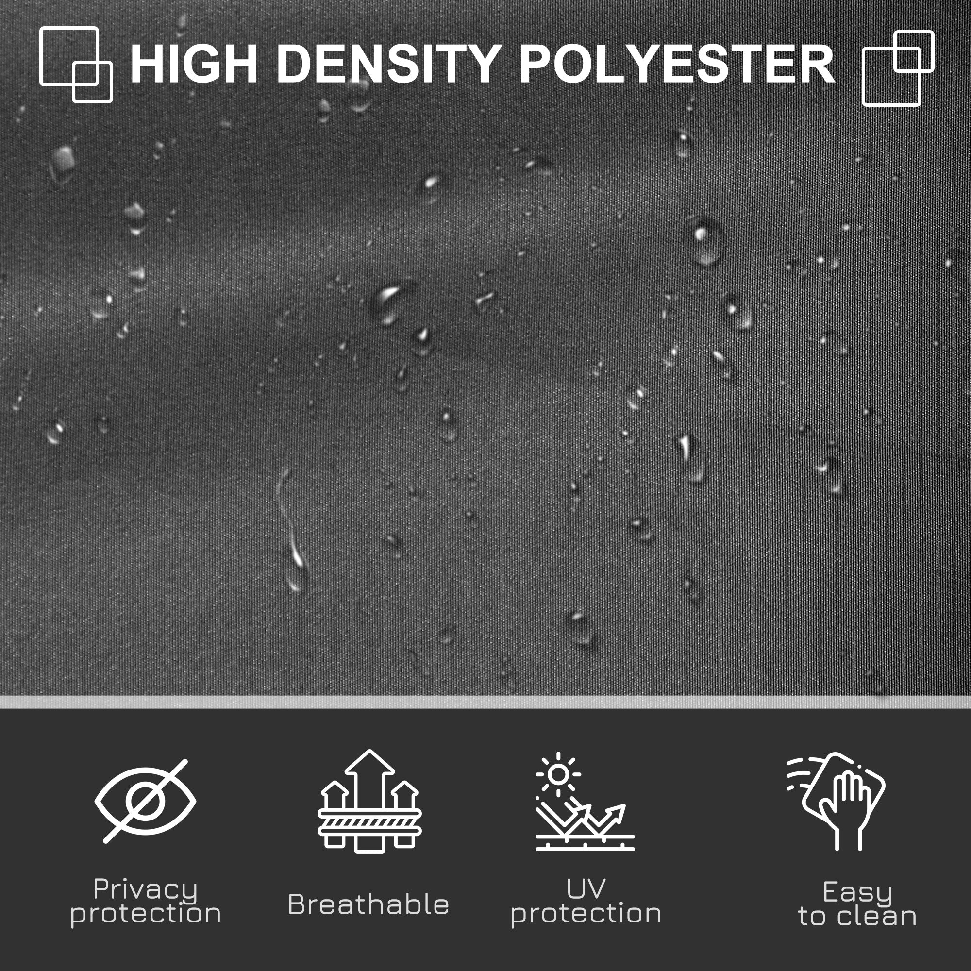 Outsunny Retractable Sidescreen: 118" x 71" UV Wind Resistant Outdoor Privacy Panel for Folding Patio, Grey 