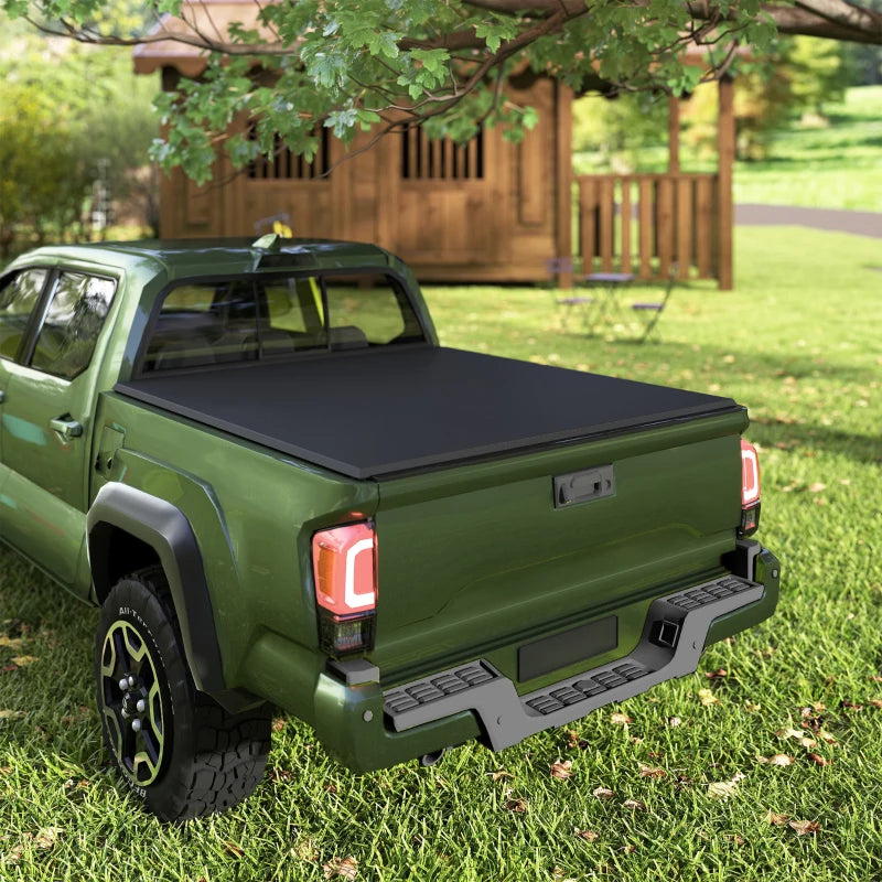 6.5'' Soft Tri-Fold Truck Bed Tonneau Cover for 6.4 ft Bed, Truck Bed Cover with Seal Strip, Black