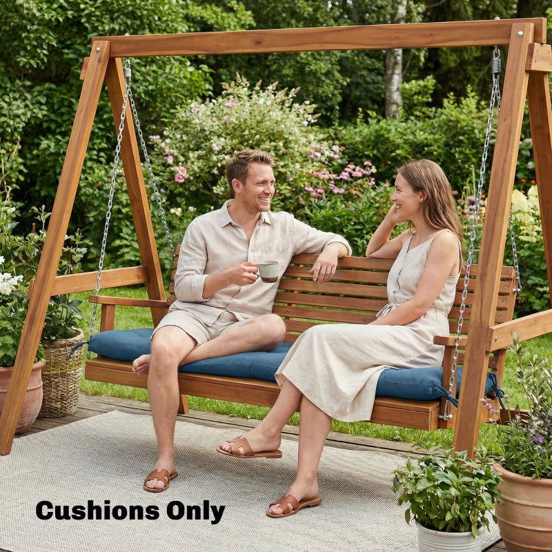 Patio Lounge Chair Cushion, UV50+ Chaise Lounge Chair Cushion with Securing Straps for Patio, 78 x 25.6 inch, Blue