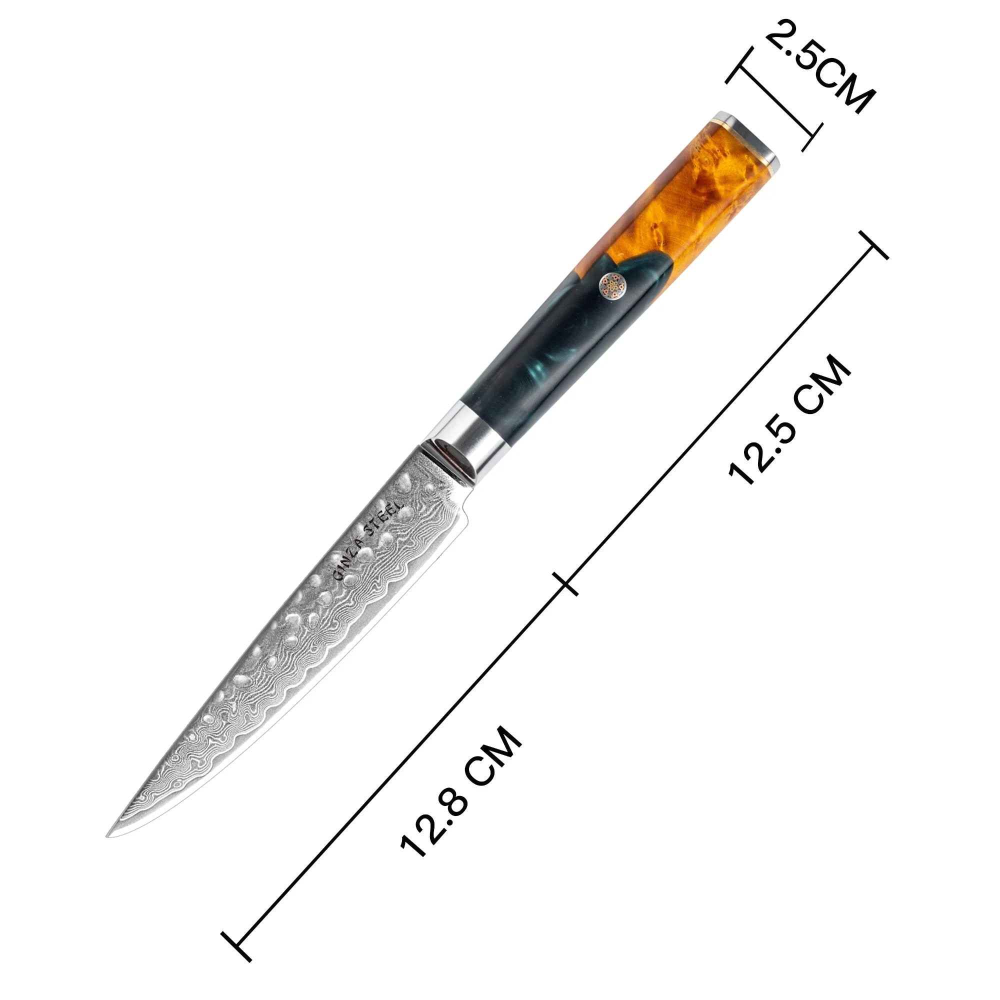 Kaze Katana 6″ Utility Knife | Damascus Steel by Ginza Steel 