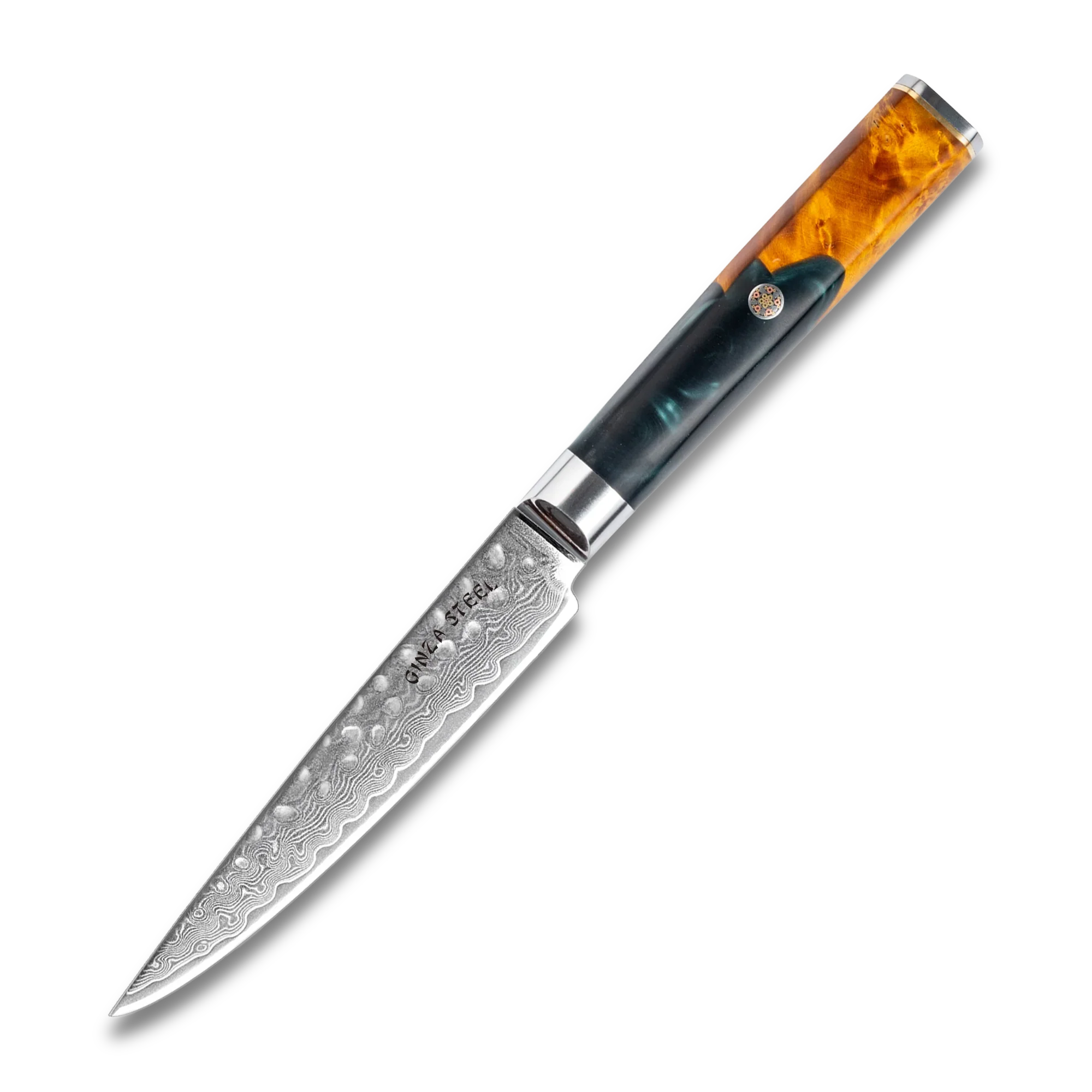 Kaze Katana 6″ Utility Knife | Damascus Steel by Ginza Steel 