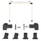 Pergola Kit, 15° Slanted Pergola Bracket Kit with 3-Way Brackets, Post Bases, Wall Mounts for 3.6