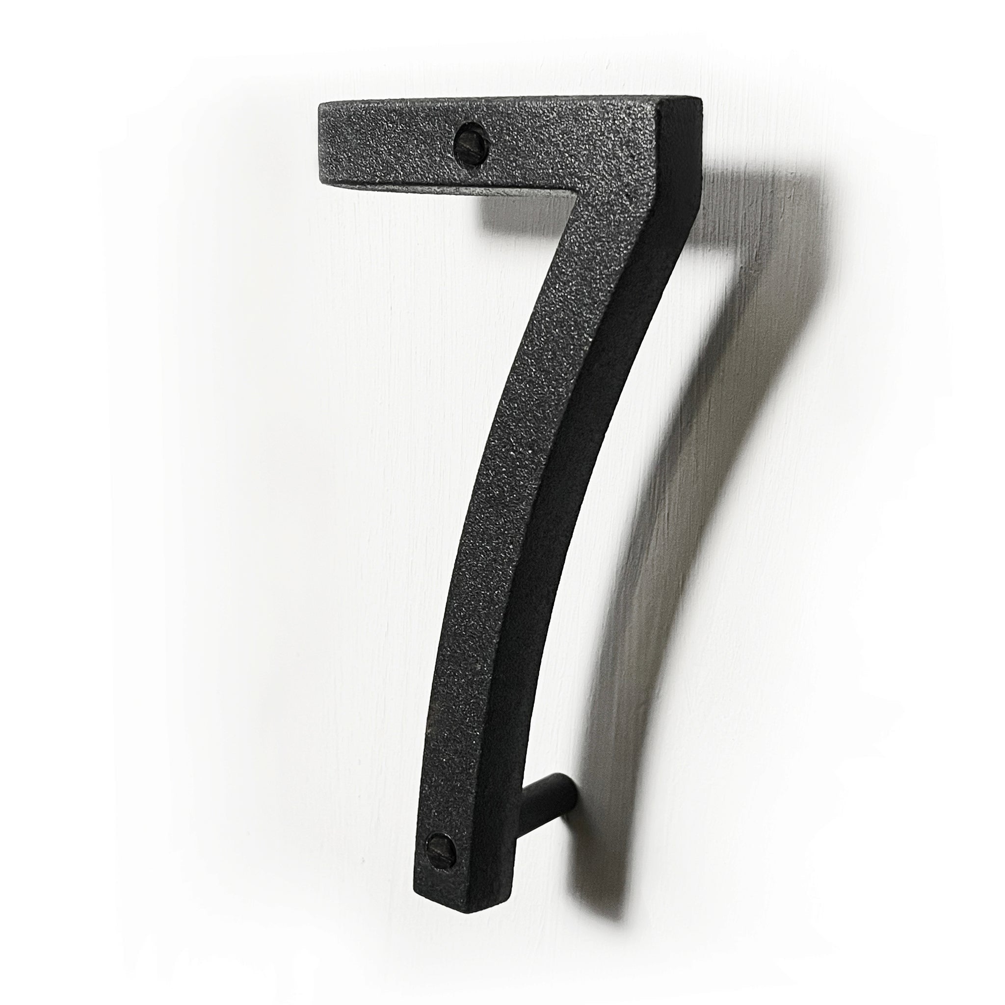 Colonial Wrought Iron Floating Number, 6.5 in, BLK, # 7 