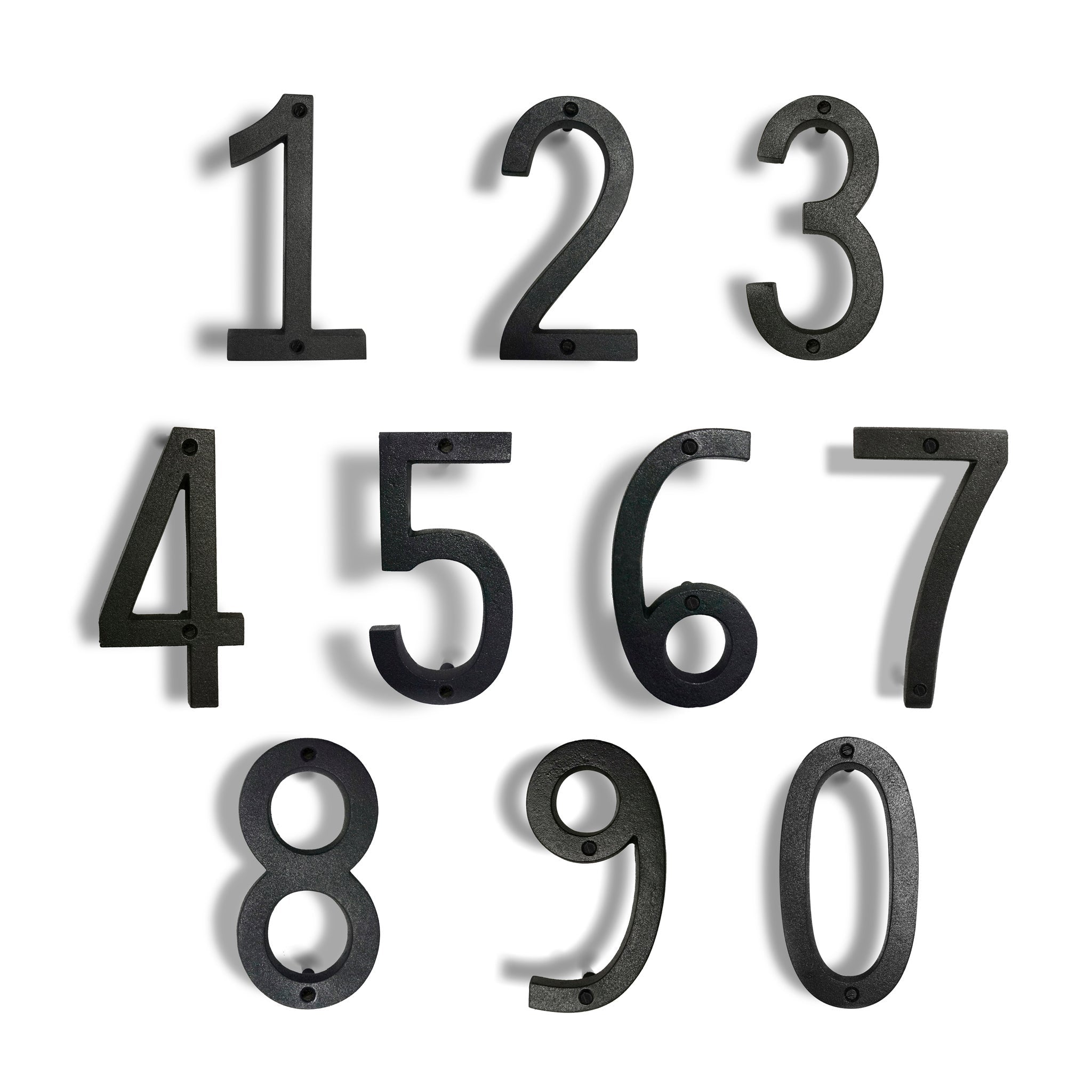 Colonial Wrought Iron Floating Number, 6.5 in, BLK, # 7 