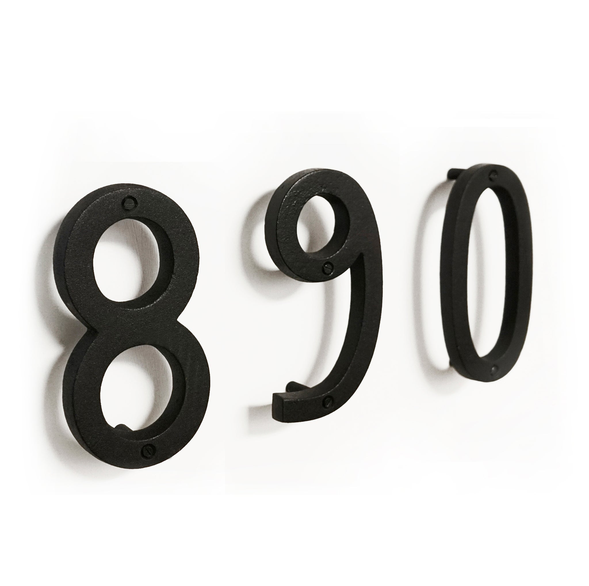 Colonial Wrought Iron Floating Number, 6.5 in, BLK, # 8 