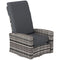 Outsunny Outdoor Rattan Wicker Lounge Chair with Footrest & Soft Cushion for Patio, Garden, Backyard, Grey