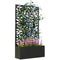 Metal Raised Garden Bed with Privacy Panel, Freestanding or Wall Mounted Outdoor Planter Box for Garden, Patio