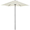 6.6FT Patio Umbrella, Outdoor Parasol with 6 Solid Ribs, Cream White