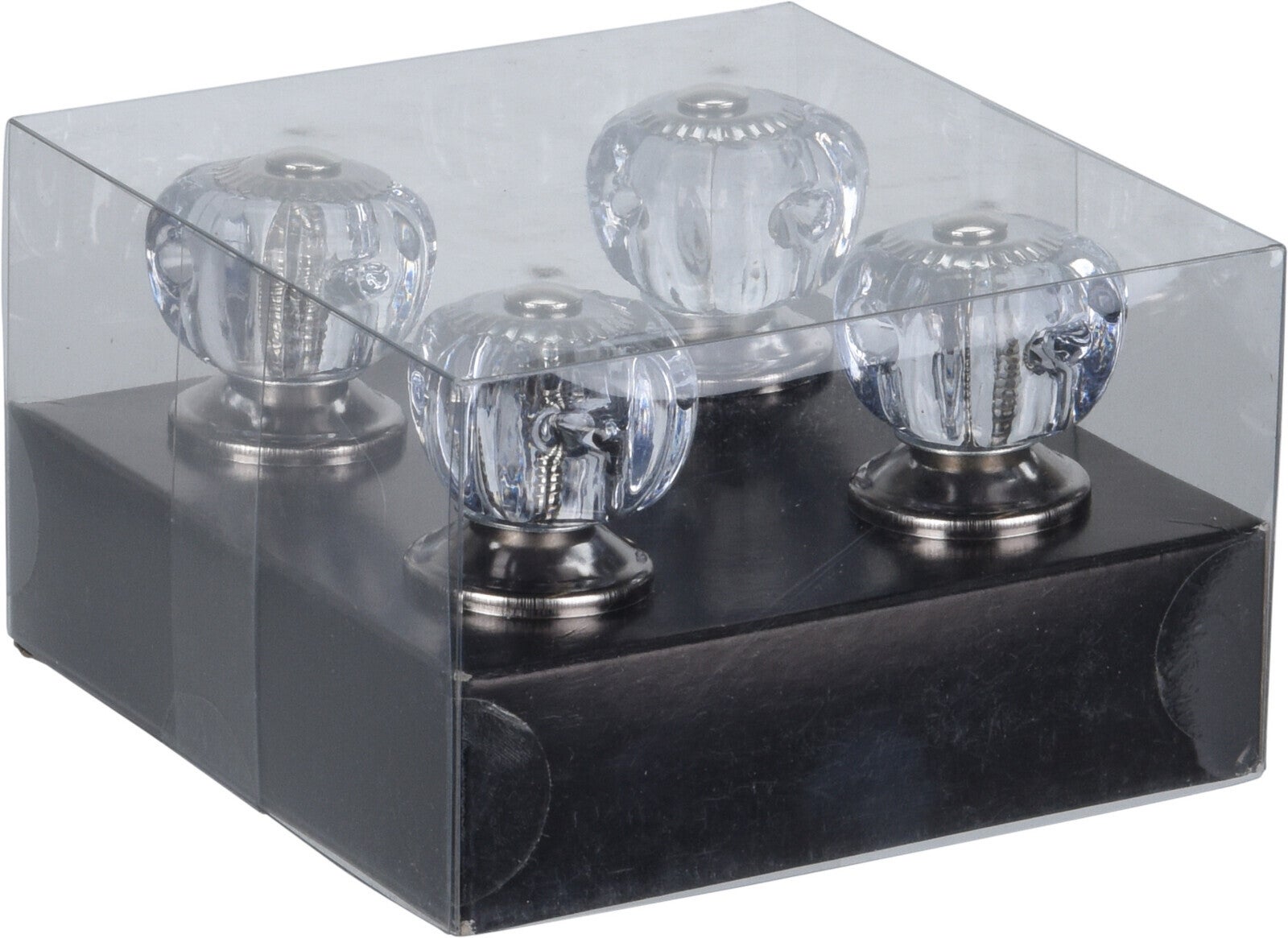 Knob Set For Drawers, PP, Set of 4, 3 Ass. Designs 
