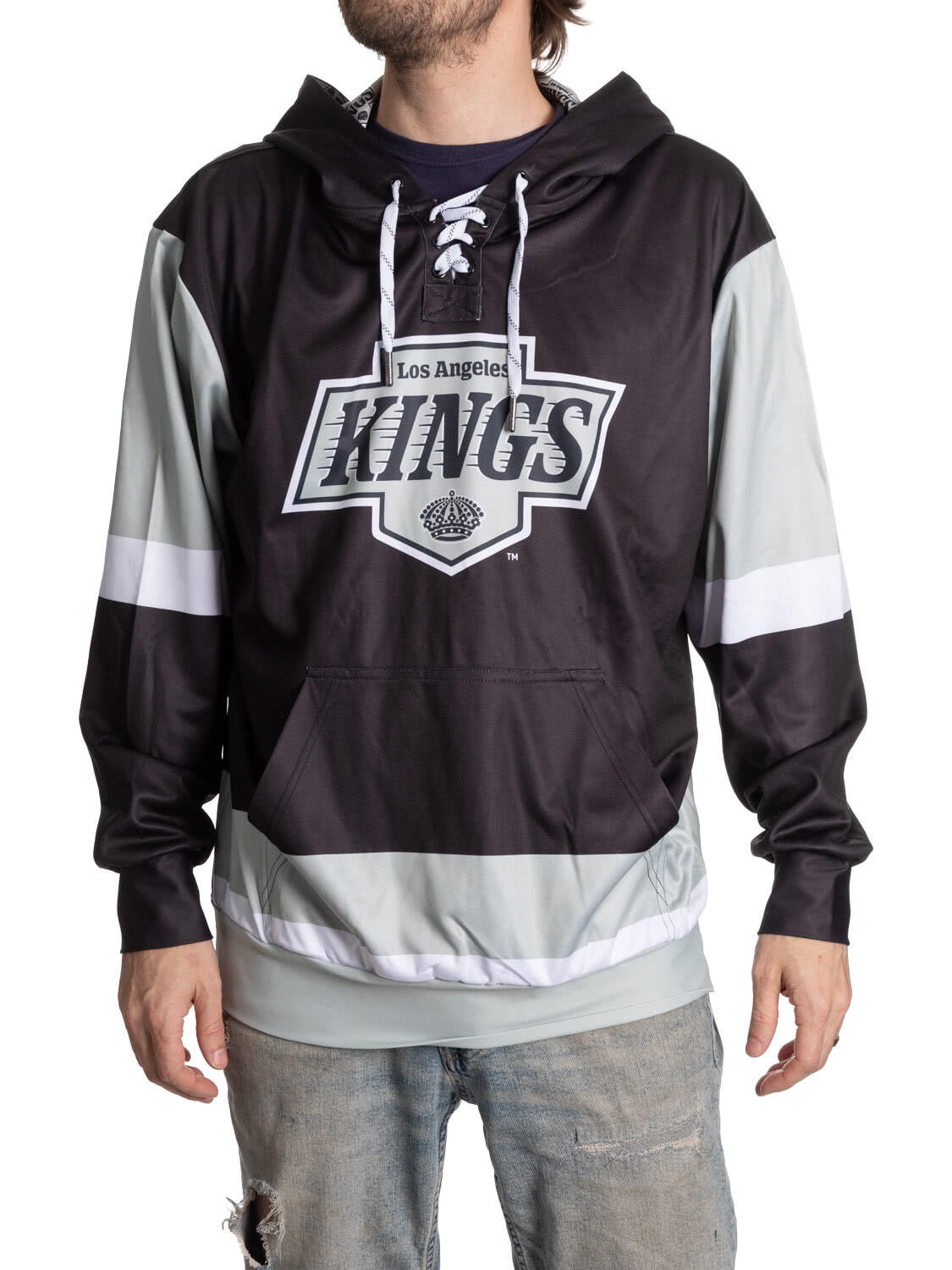 Los Angeles Kings Hockey Lace Hoodie 