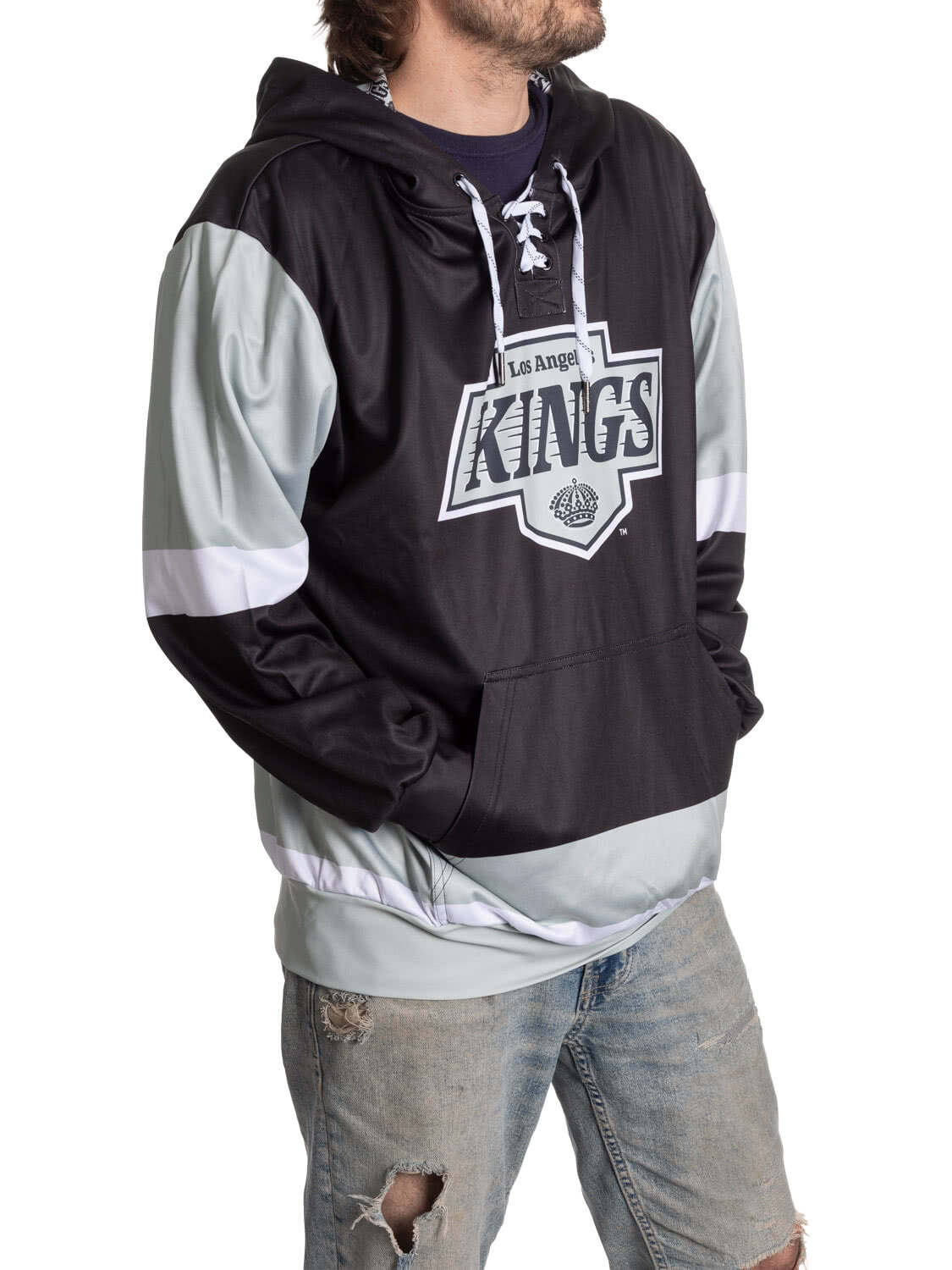 Los Angeles Kings Hockey Lace Hoodie 