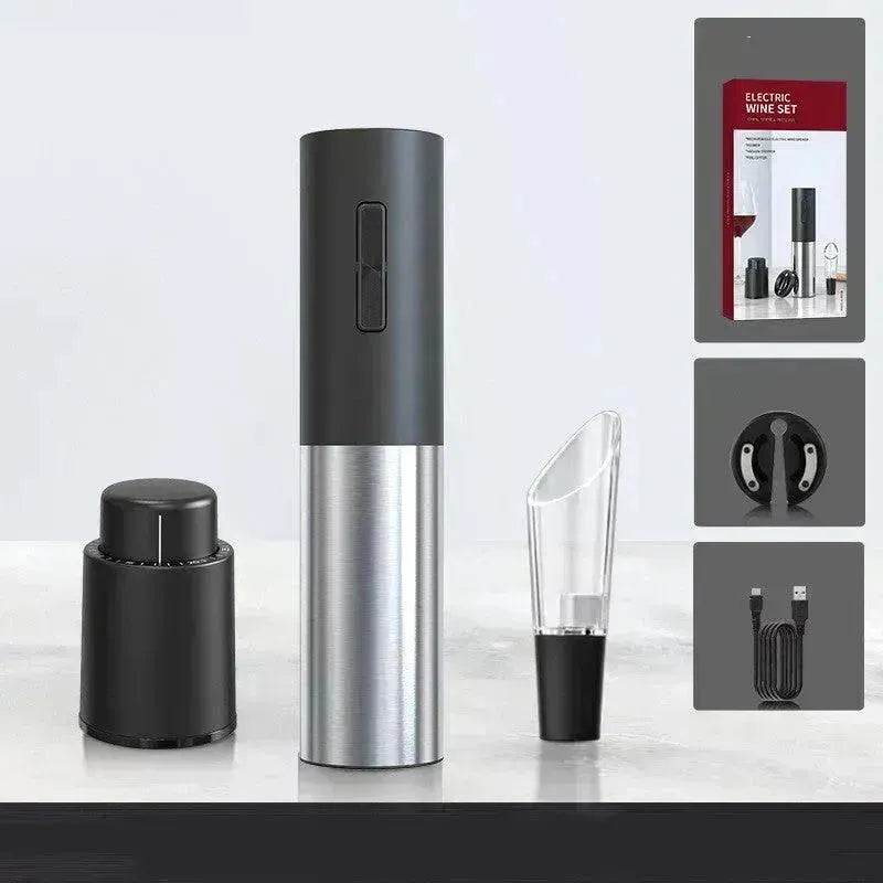 Kitchen Appliances Four In One Dry Battery Rechargeable Red Wine Electric Bottle Opener 