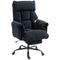 Desk Chair, Computer Office Chair with Footrest, Adjustable Backrest and Headrest, Black