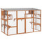 Cat Catio, Large Outdoor Cat Enclosure with 2 Condos, Jumping Platforms, Waterproof Roof, Orange