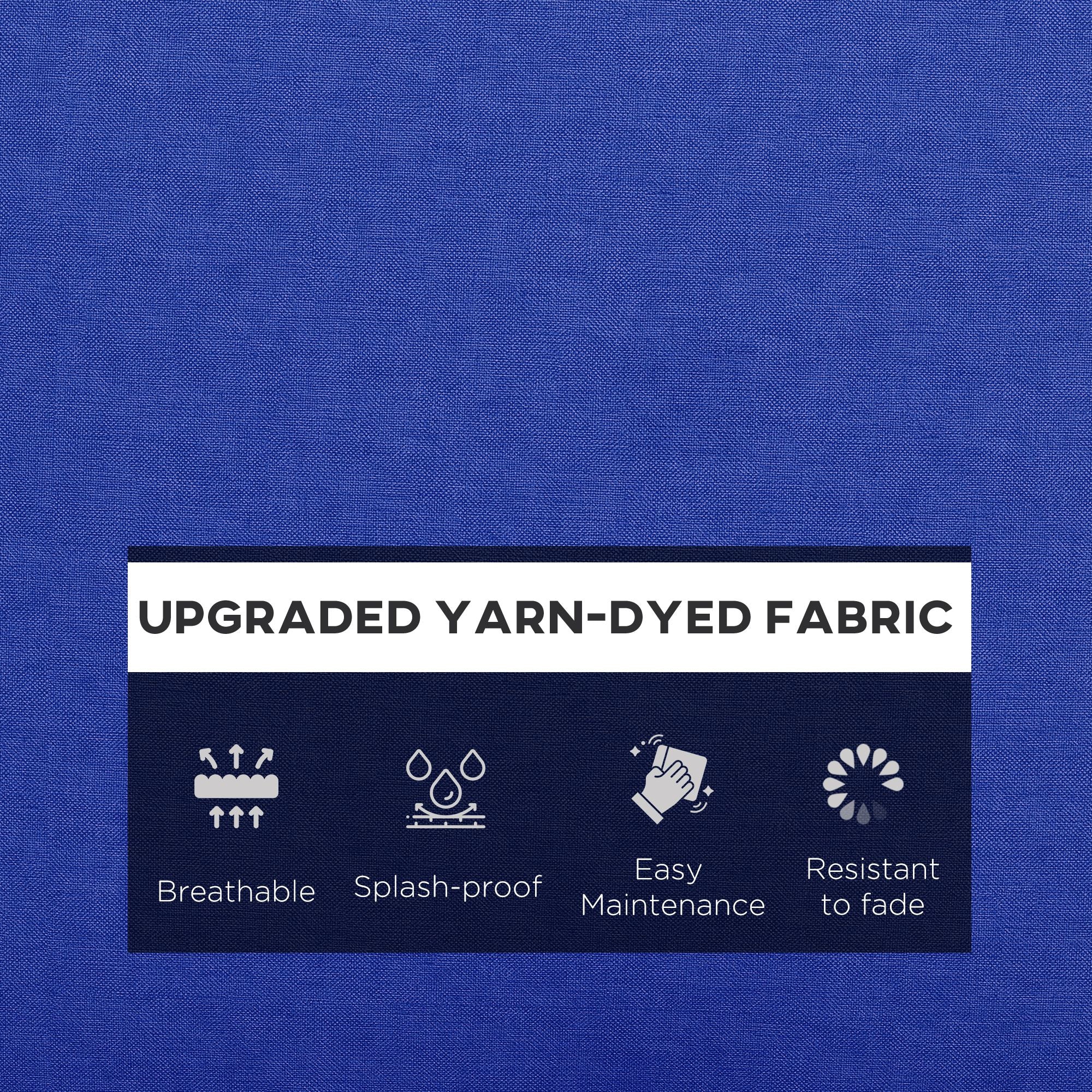 Outsunny Patio Chair Cushions Set 4-Piece Replacement Cushions with Back for Outdoor Indoor Navy Blue 