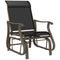 Outdoor Glider Chair, Patio Glider with Steel Frame and Mesh Fabric, Outdoor Chair for Backyard, Garden, Porch, Black