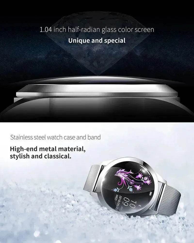 KW10x Smartx Watchx Heartx Ratex Monitoringx Sportsx Stepx Sleepx Qualityx Monitoringx Flipx Wristx Brightx Waterproofx Femalex Smartx Braceletx 
