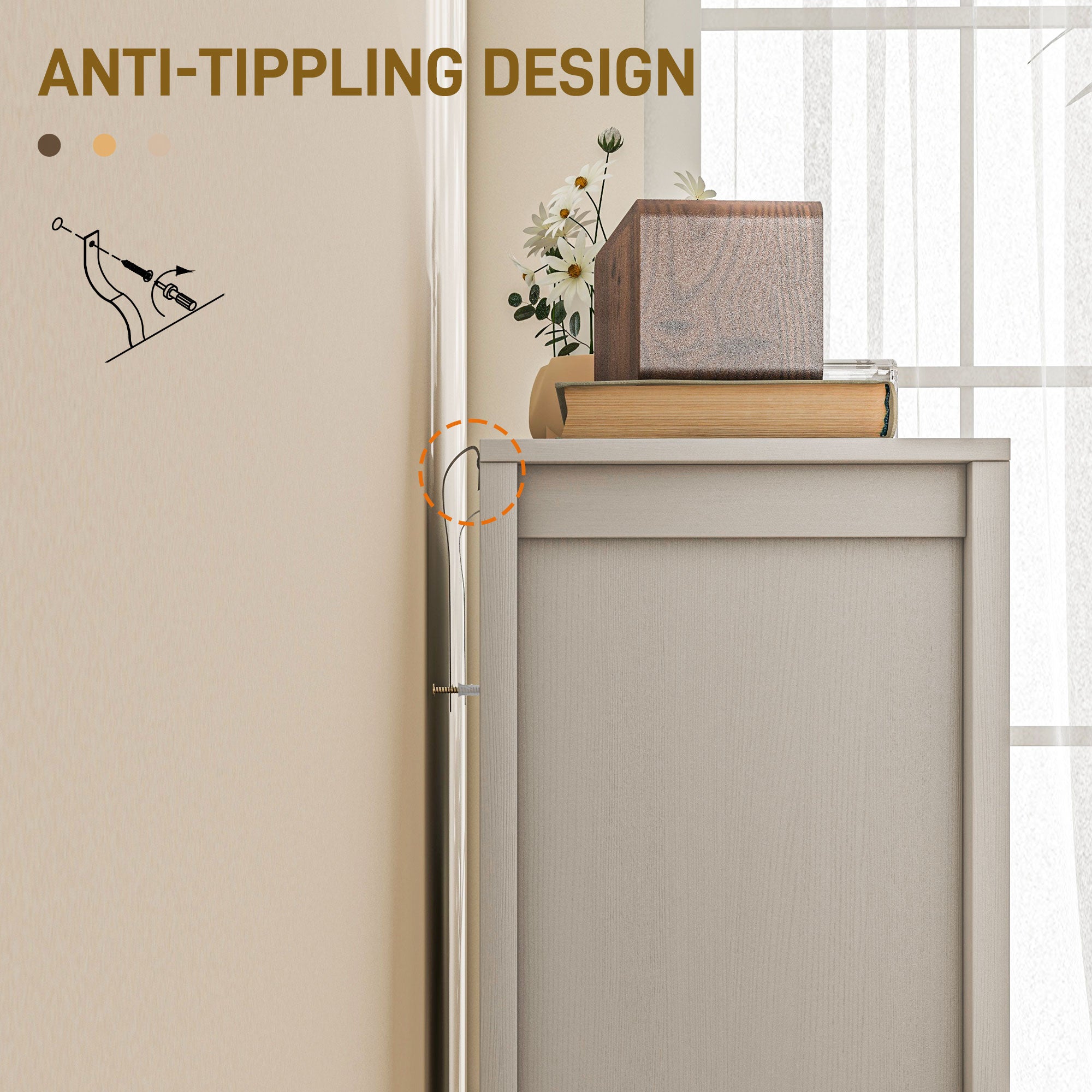 HOMCOM Sideboard Buffet, Kitchen Storage Cabinet with Barn Door and Adjustable Shelves, Storage Pantry, White Wood Grain 