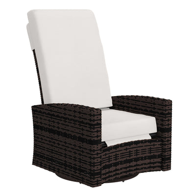 Outsunny Outdoor Rattan Wicker Lounge Chair with Footrest & Soft Cushion for Patio, Garden, Backyard, Khaki 