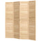 HOMCOM 4-Panel Room Divider: 5.6ft Tall Indoor Wood Portable Folding Privacy Screens with Hole Hooks, Natural