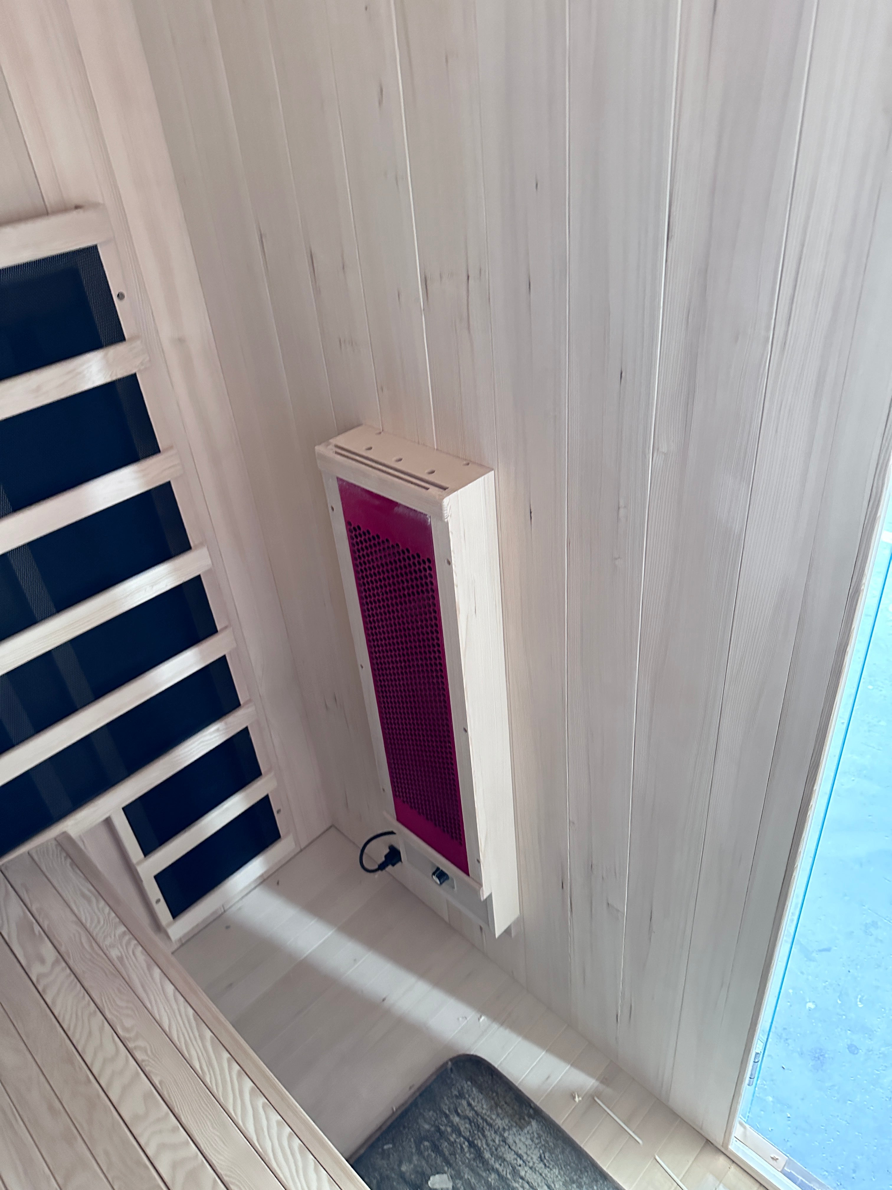 Blisspod, Milano, Full Spectrum Sauna Canadian Hemlock Ultra Low EMF, 7 Far Infrared & Red Glass Heater & Chromotherapy – 3 Person 