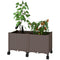 Plastic Raised Garden Bed, Indoor Outdoor Self Watering Planter Box with Drainage Holes and Plugs for Flowers