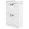 HOMCOM Compact Shoe Cabinet: 2 Flip Drawers & Adjustable Shelves for 10 Pairs of Shoes, White