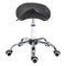 Adjustable Hydraulic Rolling Salon Stool Swivel Saddle Chair Spa Beauty Seat PU Leather,  Black