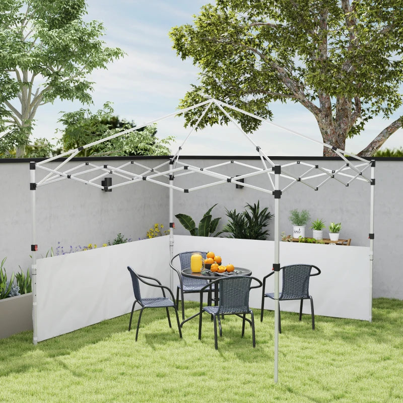 Canopy Sidewalls for 10' x 10' or 10' x 20' Pop up Canopy, 2 PCS Canopy Half Walls Only, White