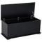 HOMCOM Lift Top Storage Chest 2 Safety Hinge Toy Box Organizer Flip-Top Lid Entryway Bench Black
