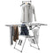 Clothes Drying Rack, Foldable Stainless Steel Laundry Drying Rack with Adjustable Gullwings and Shoe Holders, Silver