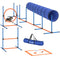 Dog Agility Training Equipment, 8PCS Dog Obstacle Course Starter Kit with Carrying Bag