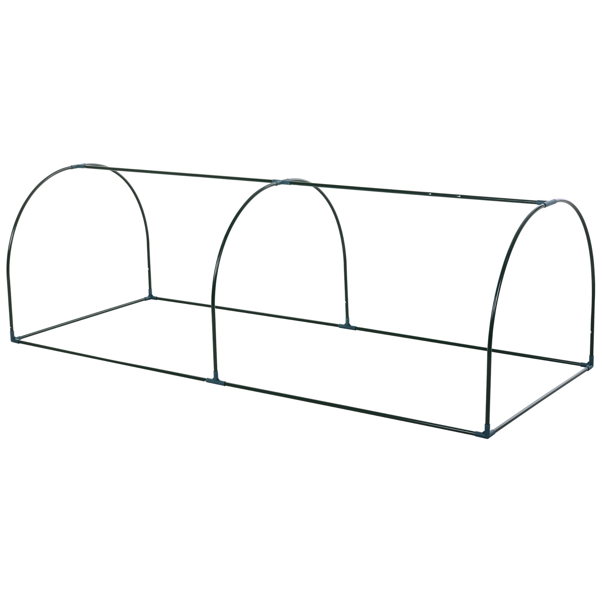 Outsunny Transparent Mini Greenhouse: 99"x39"x32" Portable Hot House with Zippered Doors for Indoor/Outdoor 