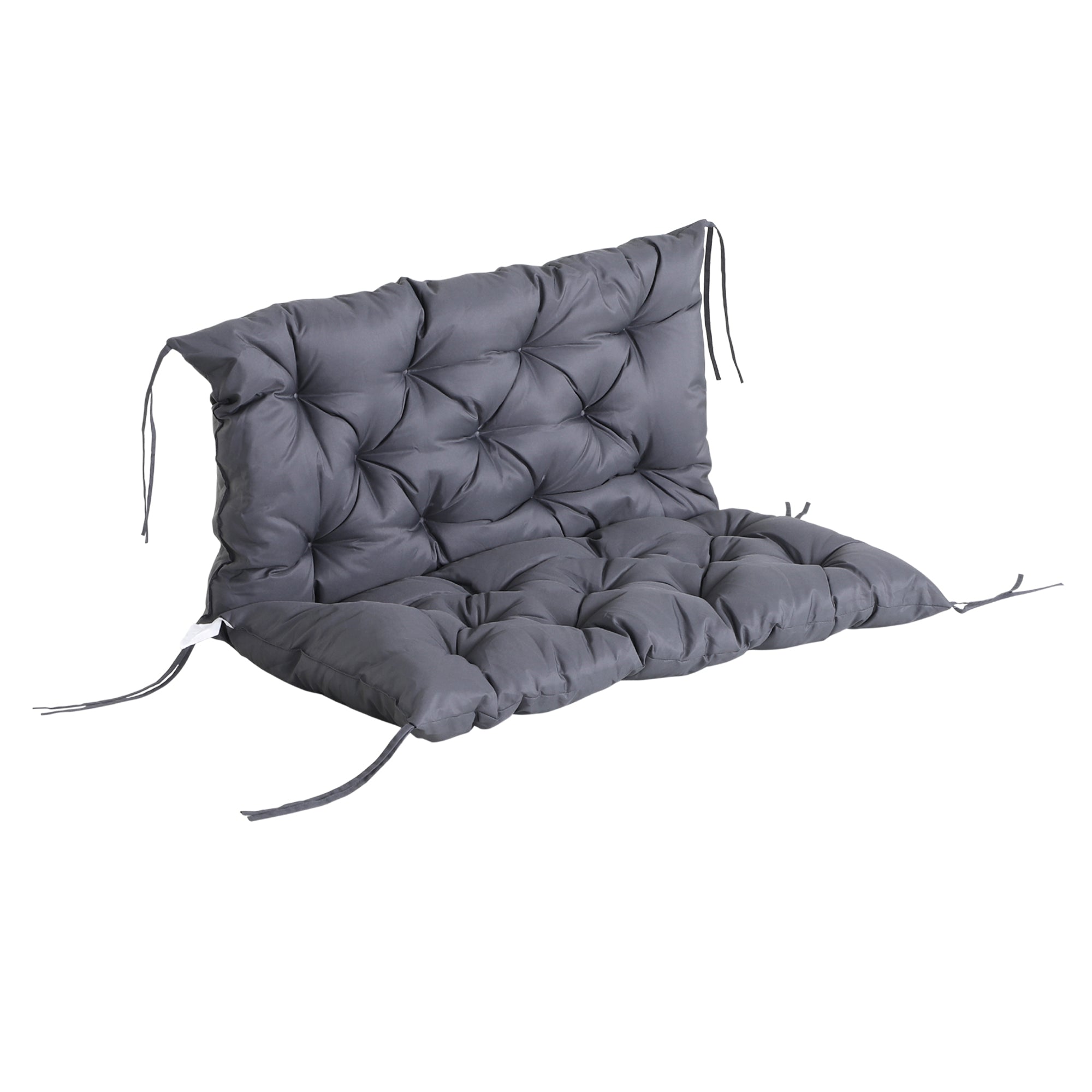 Outsunny Non-Slip Garden Bench Cushion 2 Seater Thick Pad Swing Chair Mat Replacement 39.25" x 38.5" Comfort 