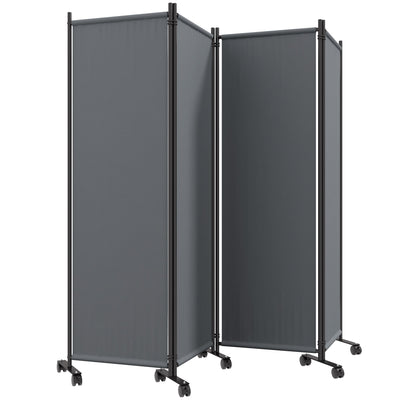 Outsunny 5.6ft Outdoor Privacy Screen, Foldable Side Awning with Wheels for Pool, Hot Tub & Backyard Divider 