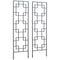 Outsunny 2 Pack Garden Trellis for Climbing Plants, Outdoor Metal Grid Panels for Roses, Vine Flower, Cucumber, Clematis, 72
