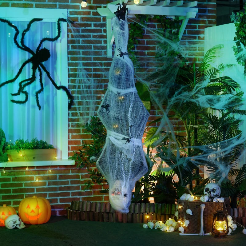 HOMCOM 62” Life-Size Outdoor Halloween Crawling Zombie – Animated Prop with Sound, Motion Activation & Light-Up Eyes 