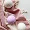 Lavender Bath Bomb – 2.8” Round, Moisturizing Coconut & Avocado Oils, Relaxing Lavender Scent, Individually Wrapped for Self-Care