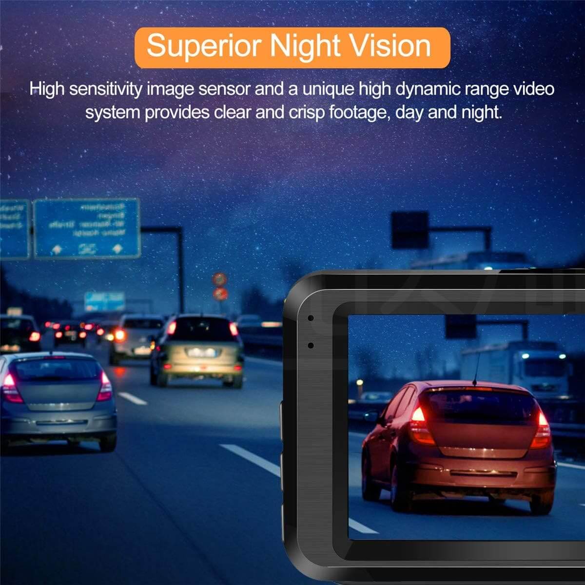 LDAS Dash Cam for Cars Front and Rear and SD Card Included 