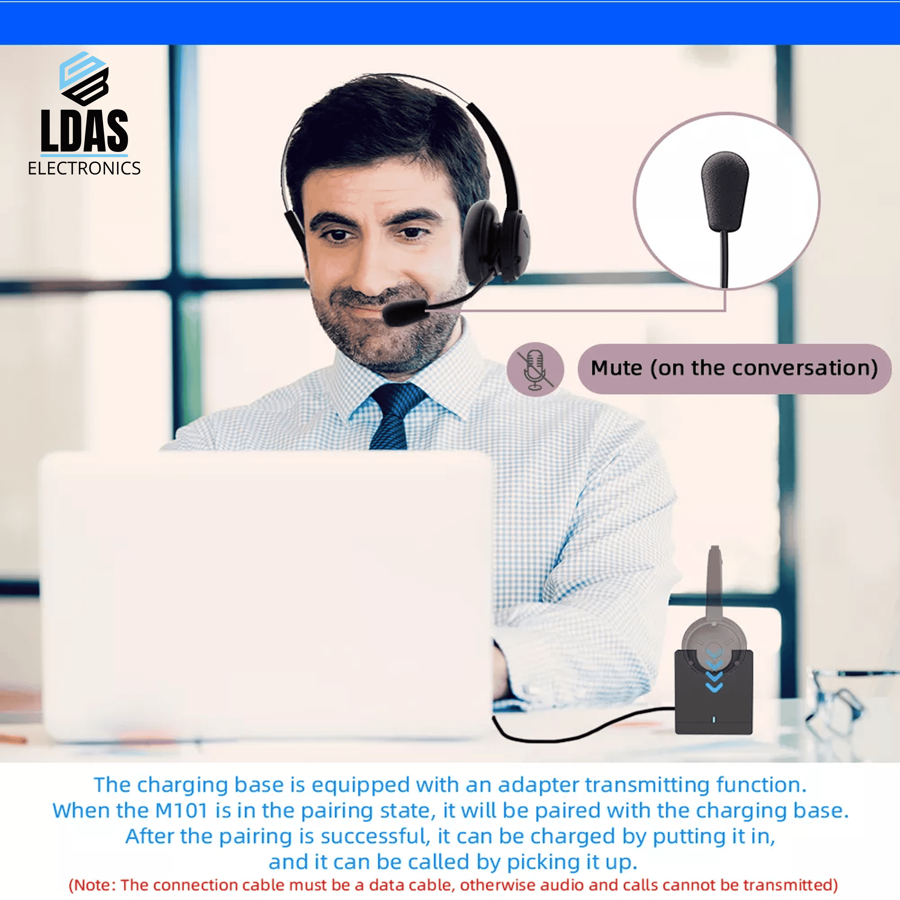 LDAS Office Bluetooth Headset G40 